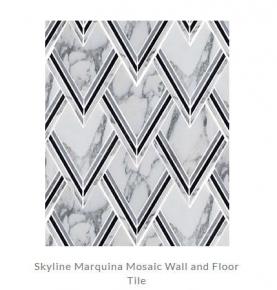 Skyline Marquina Mosaic Wall and Floor Tile